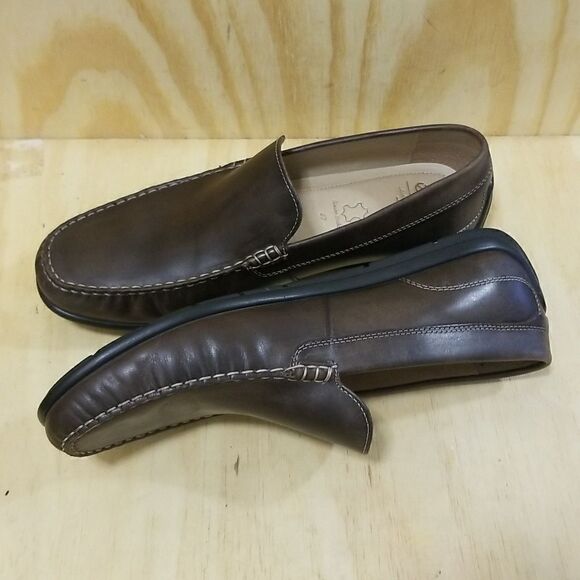 Ecco Classic Moc Coffee Antic Calf Mens Size 13 - Picture 3 of 11
